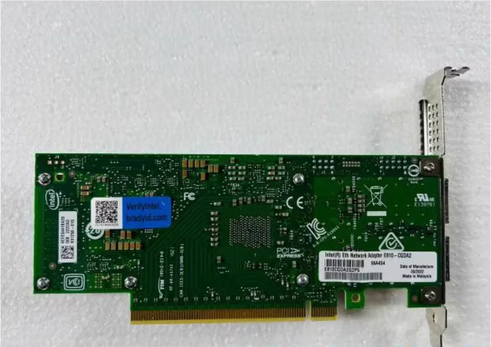 E810-CQDA2 asli, port ganda 100Gb Serat Optik NIC PCIE 4.0