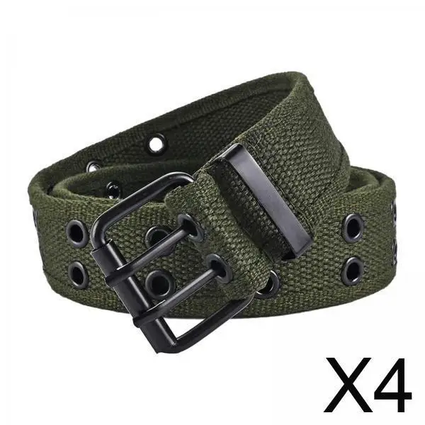 

Готический поясной ремень с двойными втулками, модный пояс в стиле панк, широкий холщовый ремень для костюмов унисекс для взрослых