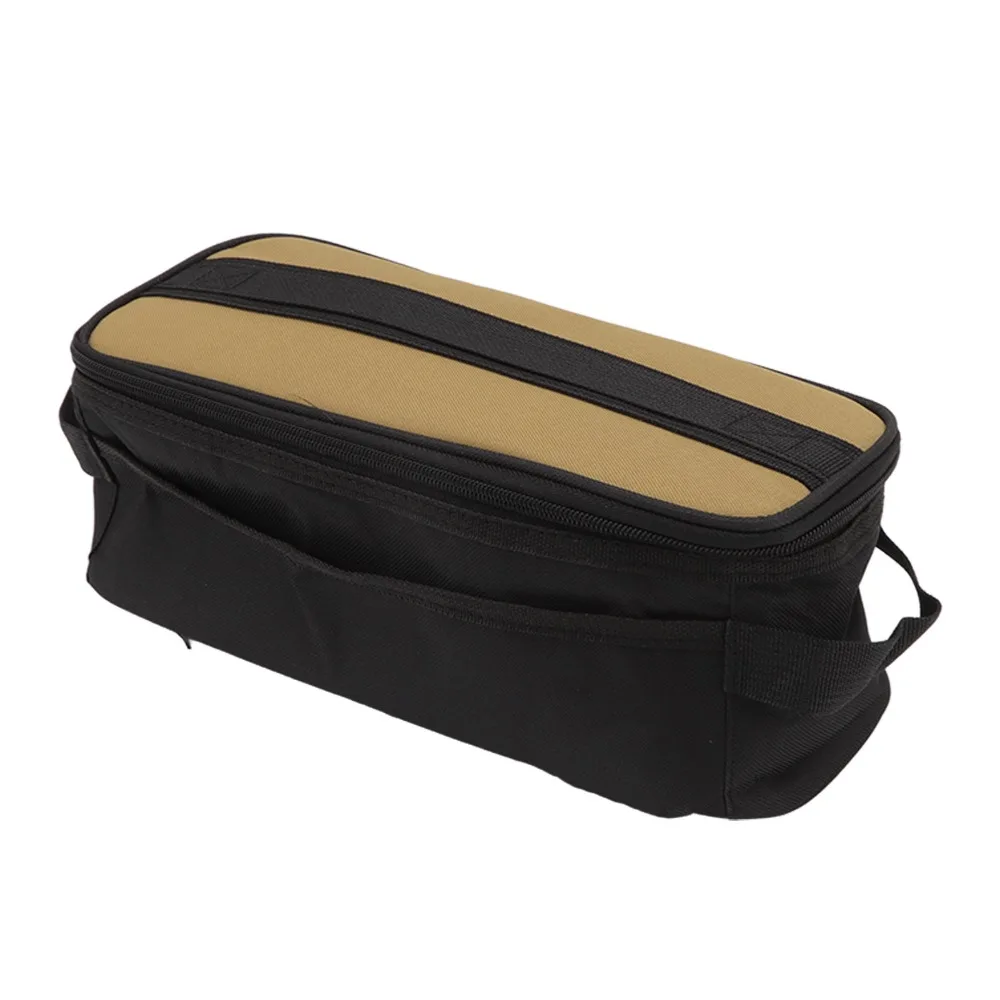 Oxford Cloth Camping Storage Bag With Reinforced Handle Double Zipper Portable Cookware Bag Barbecue Accessory Bag