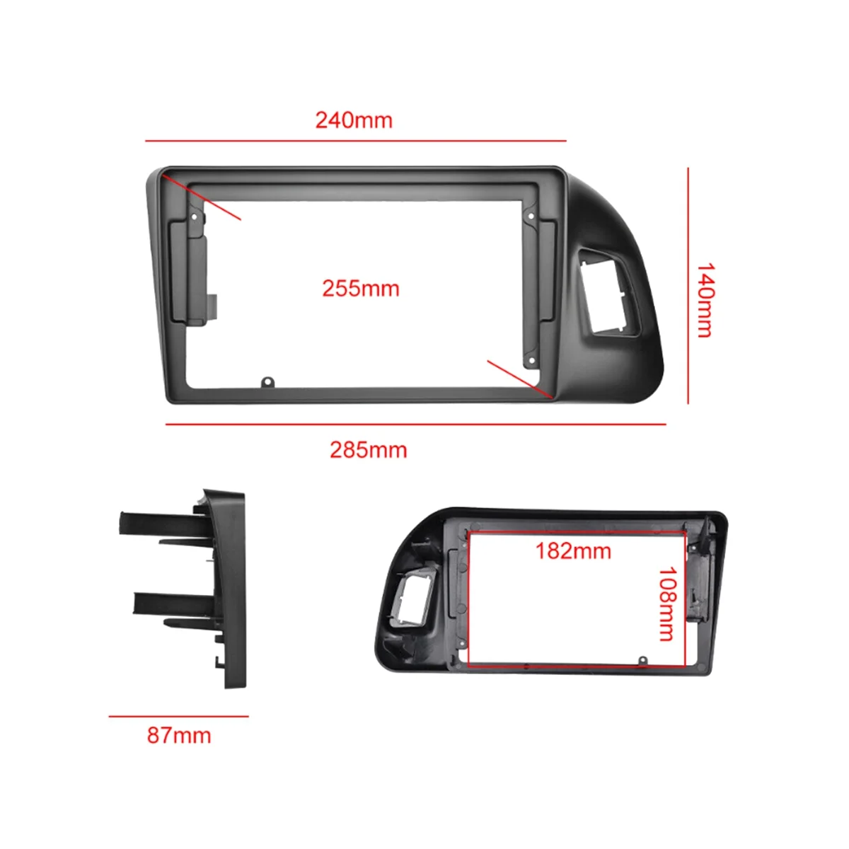 إطار سيارة دي في دي لأودي Q5 2009-2018 ، إطار لوحة ستيريو ، زخرفة لوحة صوت ، شاشة مشغل راديو Facia ، طقم 2 Din ، 9"