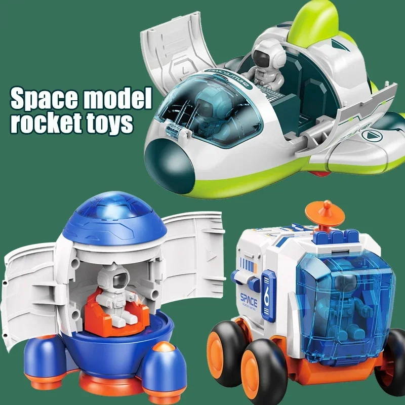 Jouet de simulation de voiture de l'espace pour enfants, modèle de puzzle, astronome, fusée, série Spacvier, cadeau pour garçons