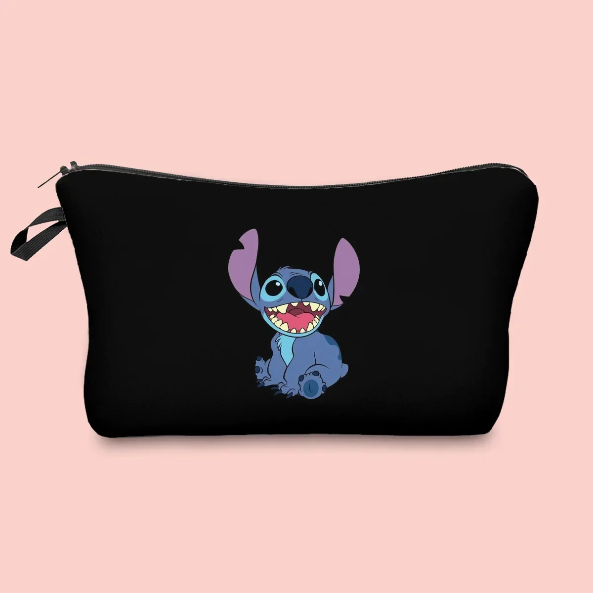 Disney Stitch Maquiagem Bolsa para Meninas, Saco Cosmético Kawaii, Anime Cartoon, Anjo e Stitch, Saco de Lavar Lápis, Presentes de Natal