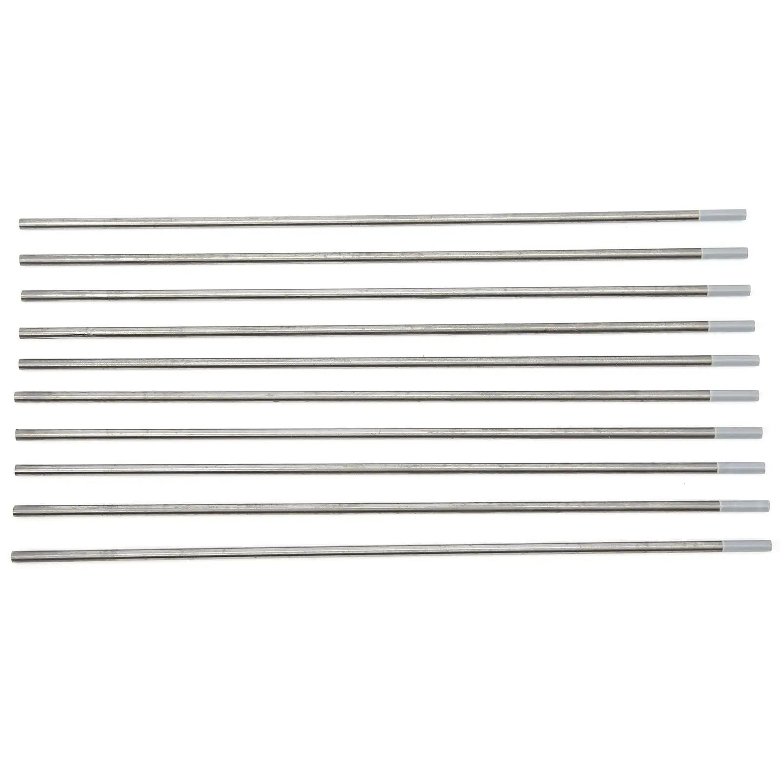 10Pcs WC20 1/1.6/2/2.4/4mm Tungsten Welding Electrodes for Aluminum Stainless Steel Alloy TIG