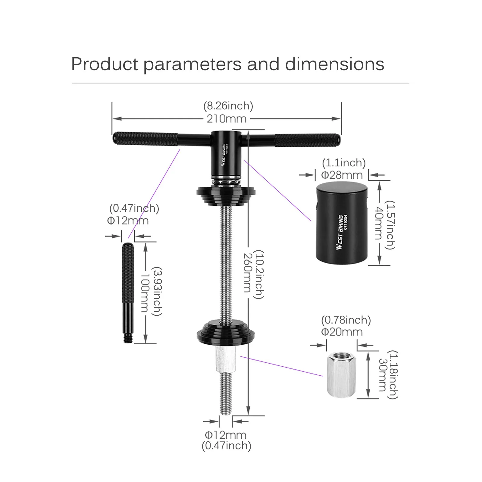 Bicycle Bearing Press Tool Strong Bike Installation Cup High Strength Headset Press-in Tool Bottom Bracket Installation Tool Alu