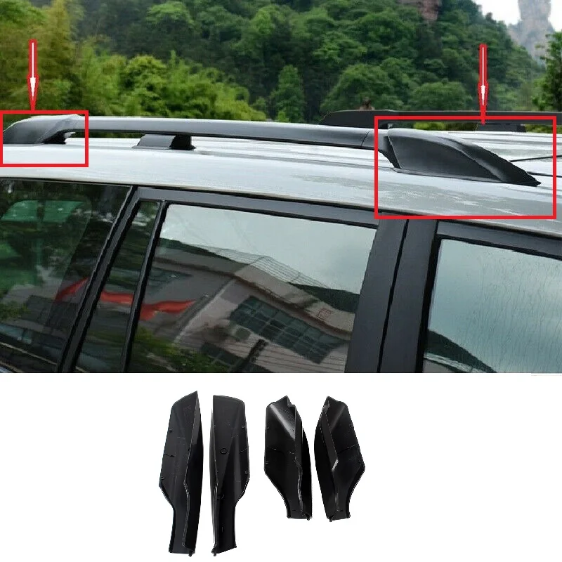 

Black Roof Rack Rail End Protective Cover Shell Cap For Toyota RAV4 XA30 2006-2012 Replacement Luggage Rack Parts