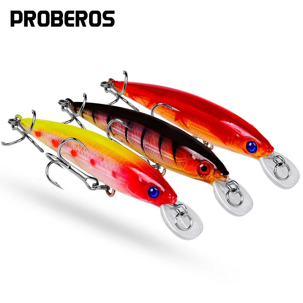 

1Pcs 3D Eyes Hard Bait Pike Pesca Tackles 8.2cm 7.3g Artificial Minnow Fishing Lure Wobblers Crankbait Sinking Swimbait