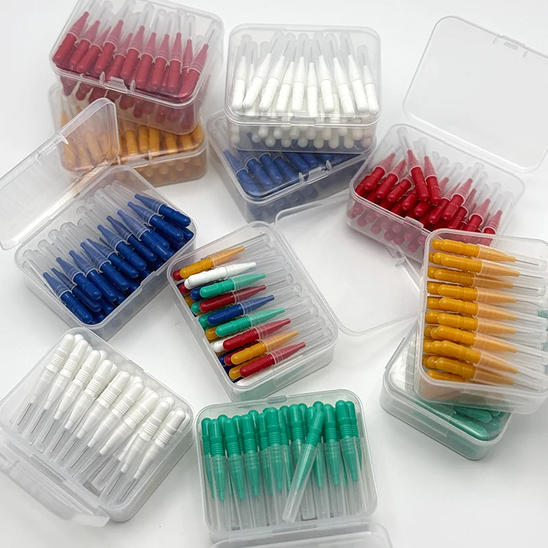 Neue 40Pcs Interdentalbürste Gesundheit Pflege Zahn Escova Interdentalreiniger Kieferorthopädische Dental Zähne Pinsel Oral Hygiene Werkzeug Pinsel