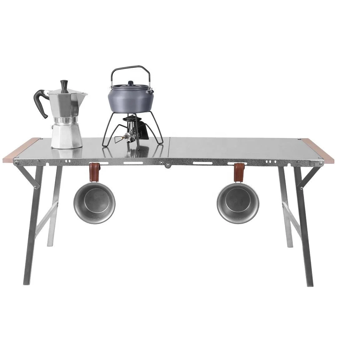 

Lightweight Camping Outdoor Retractable Table Foldable Folding Camping Picnic Table Stainless Outdoor Portable