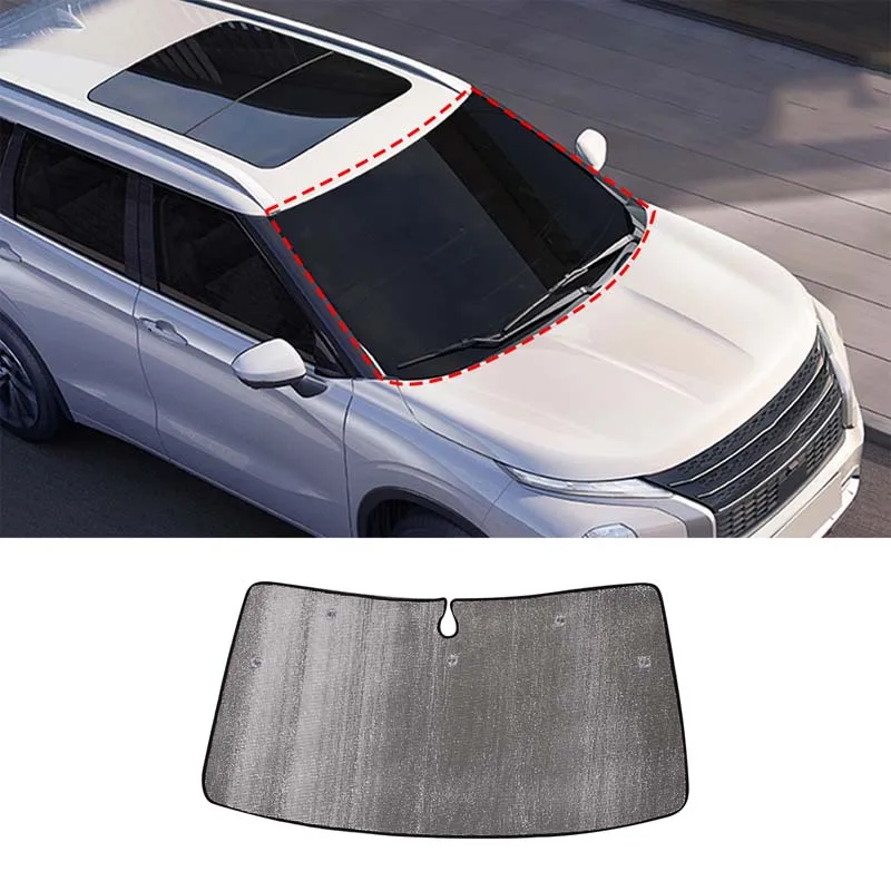 

For Mitsubishi Outlander 2023 Car Aluminum foil Windscreen Sunshade Front Window Sun Shade Windshield Visor Cover UV Protect