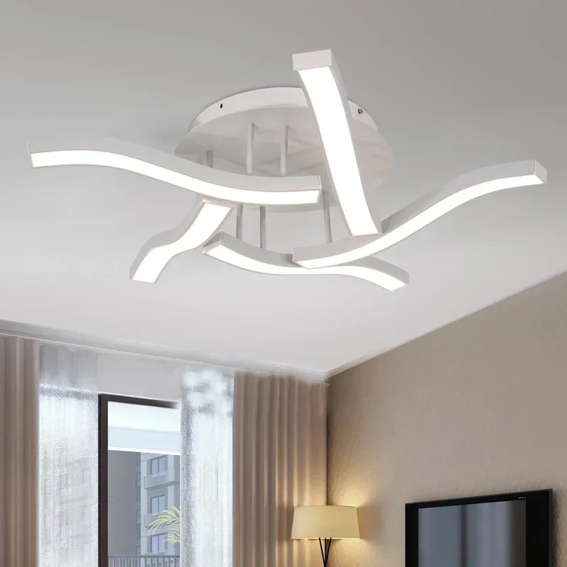 Plafonnier LED au design moderne, luminaire décoratif d'intérieur, idéal pour un salon, une chambre à coucher ou une salle d'étude