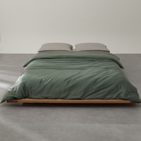 Olive Green Silky Eucalyptus Lyocell Fiber Duvet Cover Or Fitted Sheet Or Pillowcase,Single Summer Smooth Home Bedding 1/2pcs