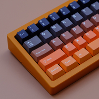 1 Set Sunset Glow Gradient Keycaps PBT Dye Sublimation Keycap Cherry Profile Key Cap For Mechanical Keyboard