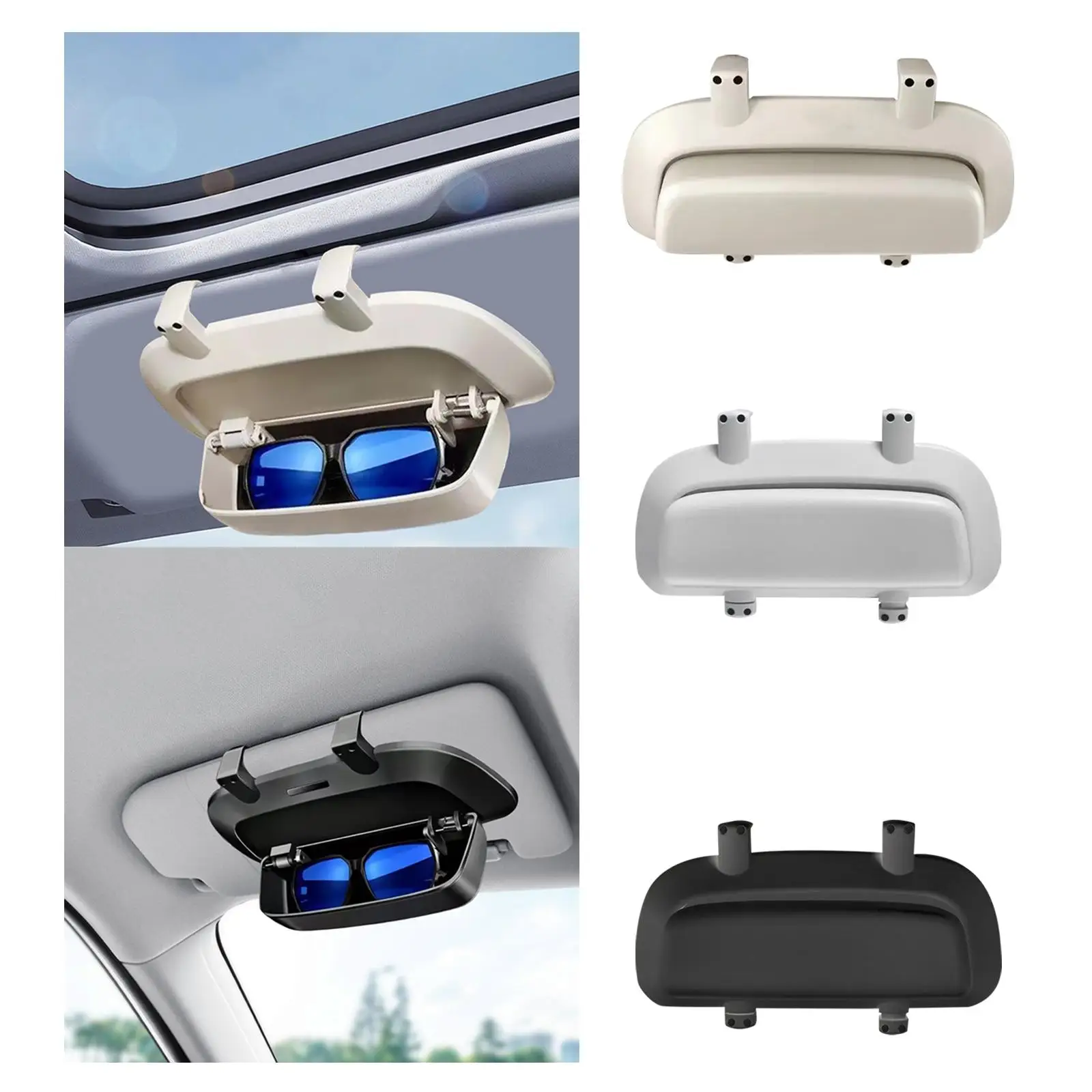 

Glasses Box for Car, Sun Visor, Clip Frame Holder, Eyeglass Organizer, Gift for Men And Women
