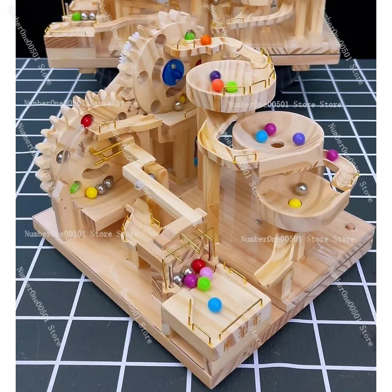 

High Difficulty Wooden Mechanical Ball Building Block DIY Handmade Toy For Boys Girls Birthday Gift STEM Education -001