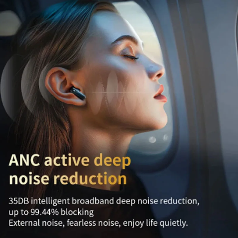 Touch Control Earbuds with LCD Screen Multi-Language Microphone Headset Compatible Support Earphones for  Infinix Smart 10