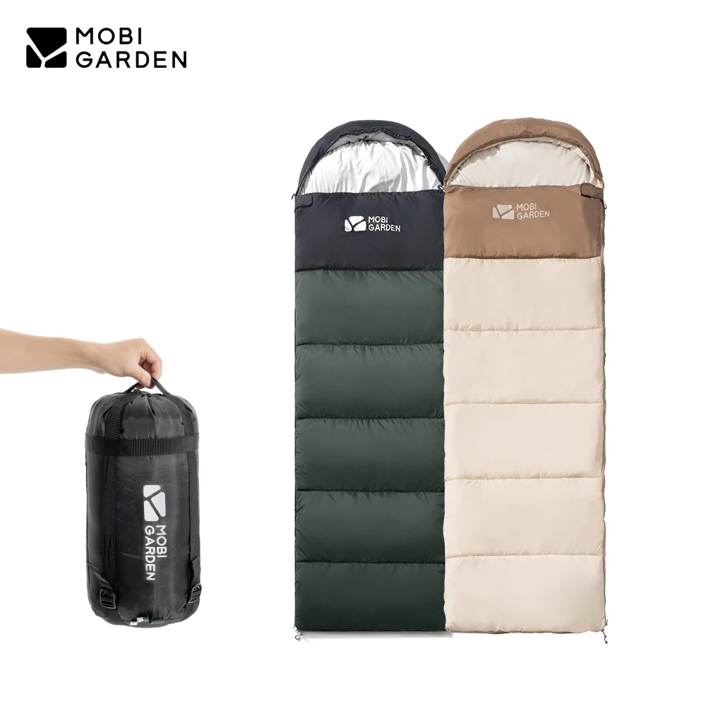 Mobi Garden camping hooded sleeping bag head mini type sleeping bag 1.8kg 2.2kg