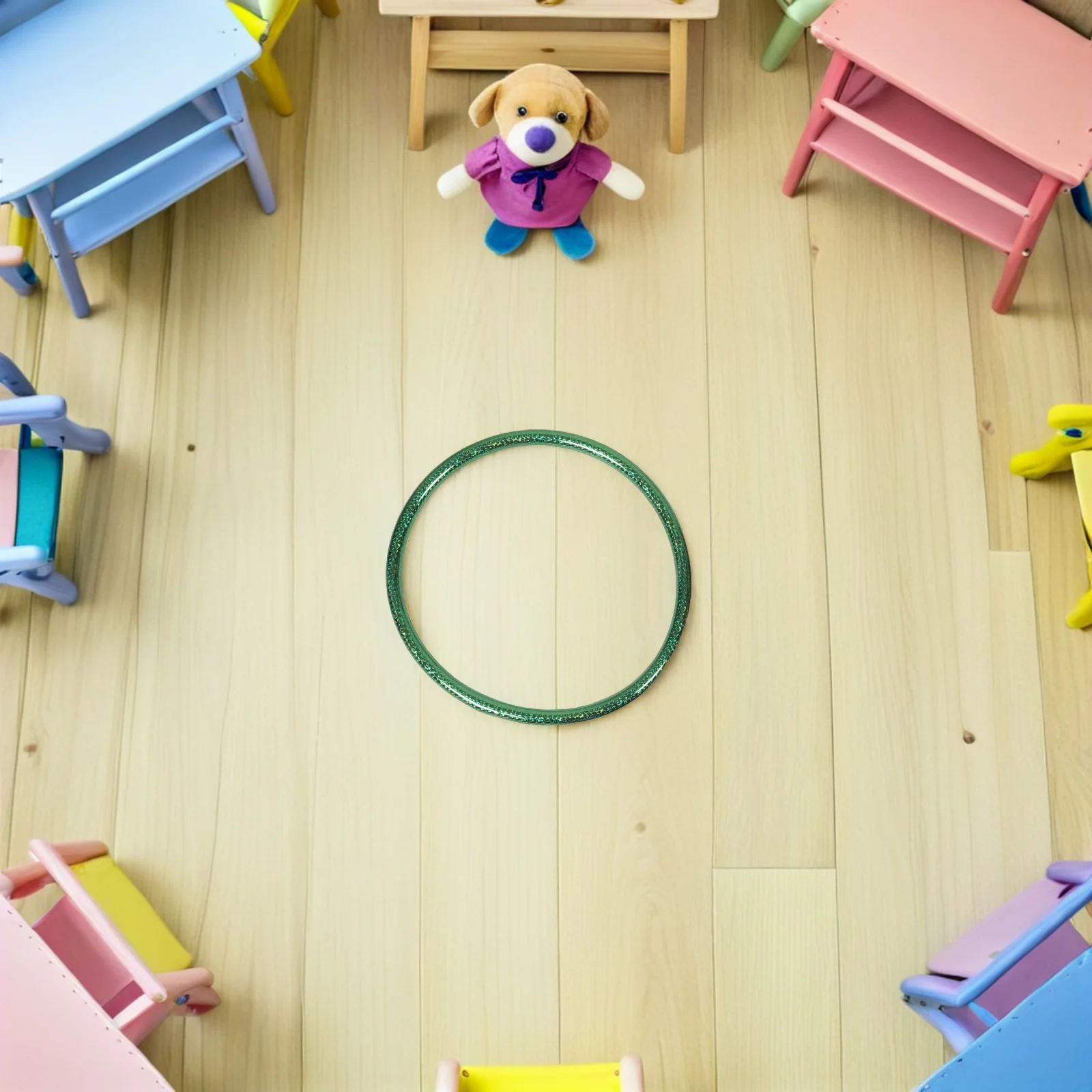 3 Stuks Kleurrijke Plastic Hoops 11.79 Inch Glittery Fitness Cirkel Ringen Voor Kinderspeeltuin Sport Agility Training Tieners