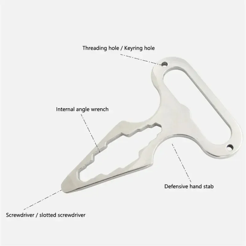 أسلحة الدفاع عن النفس في الهواء الطلق EDC أدوات إنقاذ الدفاع الشخصي المفاتيح ستينغر فتاحة الزجاجات مزيج وجع للرجال والنساء