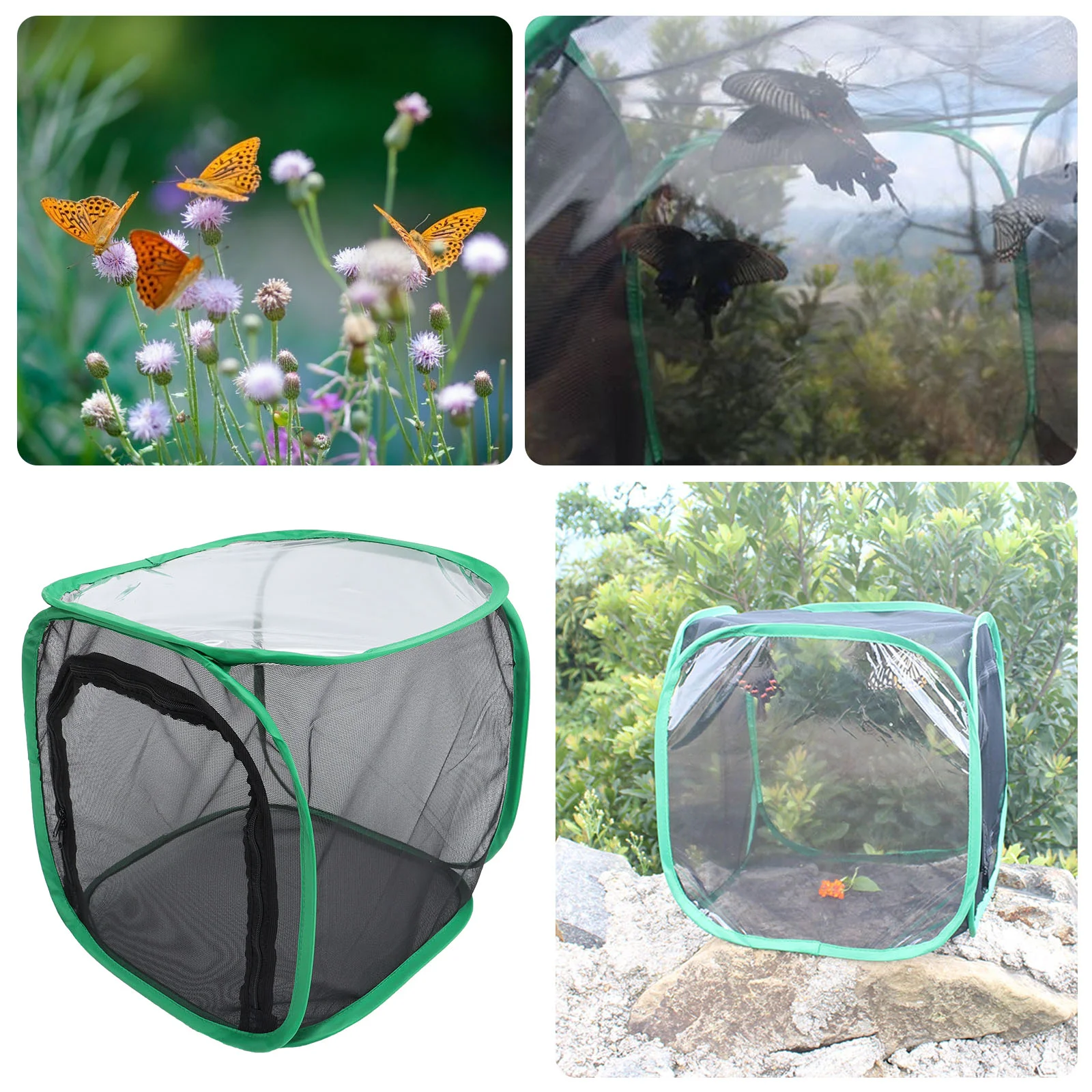 Plant Greenhouse Butterflies Observation Cage - Net Translucent Incubator outside Tent