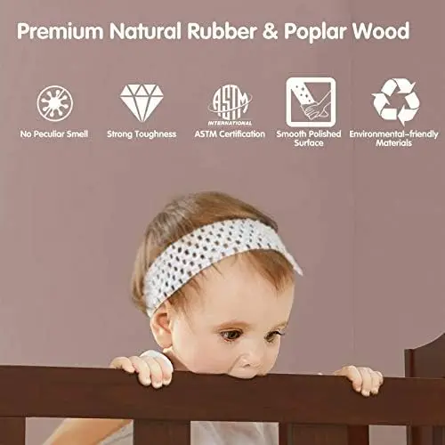 سرير أطفال صغير قابل للتحويل 2 في 1، سرير أطفال خشبي مع درابزين، لوح قدم آمن، يتحول إلى كرسي/أريكة/سرير، بني