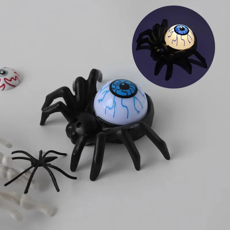 Halloween Explosive Eye Spider Lamp Horror Props Luminous Lights Home Bar Halloween Party Decor Supplies Toys For Kids Gifts