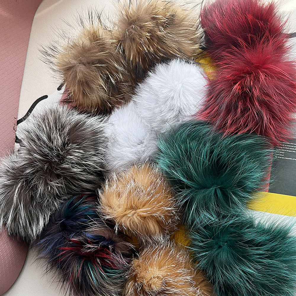 Real Fox Fur Cuffs Arm Warmer Winter Warm Women Wrist Cuff Sleeves Gloves Pompom Real Fur Bracelet Wristband Sleeves Accessories