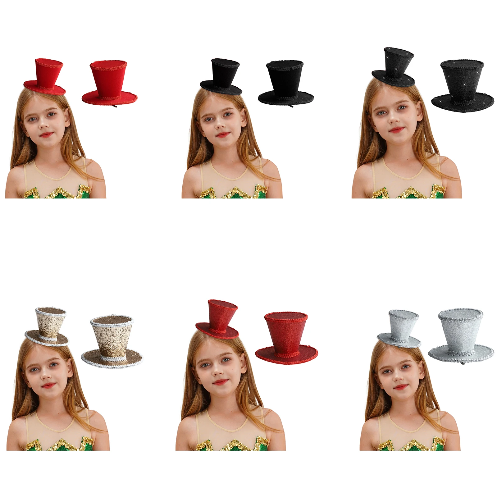 مشبك قبعة صغير، غطاء رأس مزين بالترتر لحفلات الشاي، غطاء رأس لحفلات وقت الشاي، إكسسوارات للنساء والفتيات