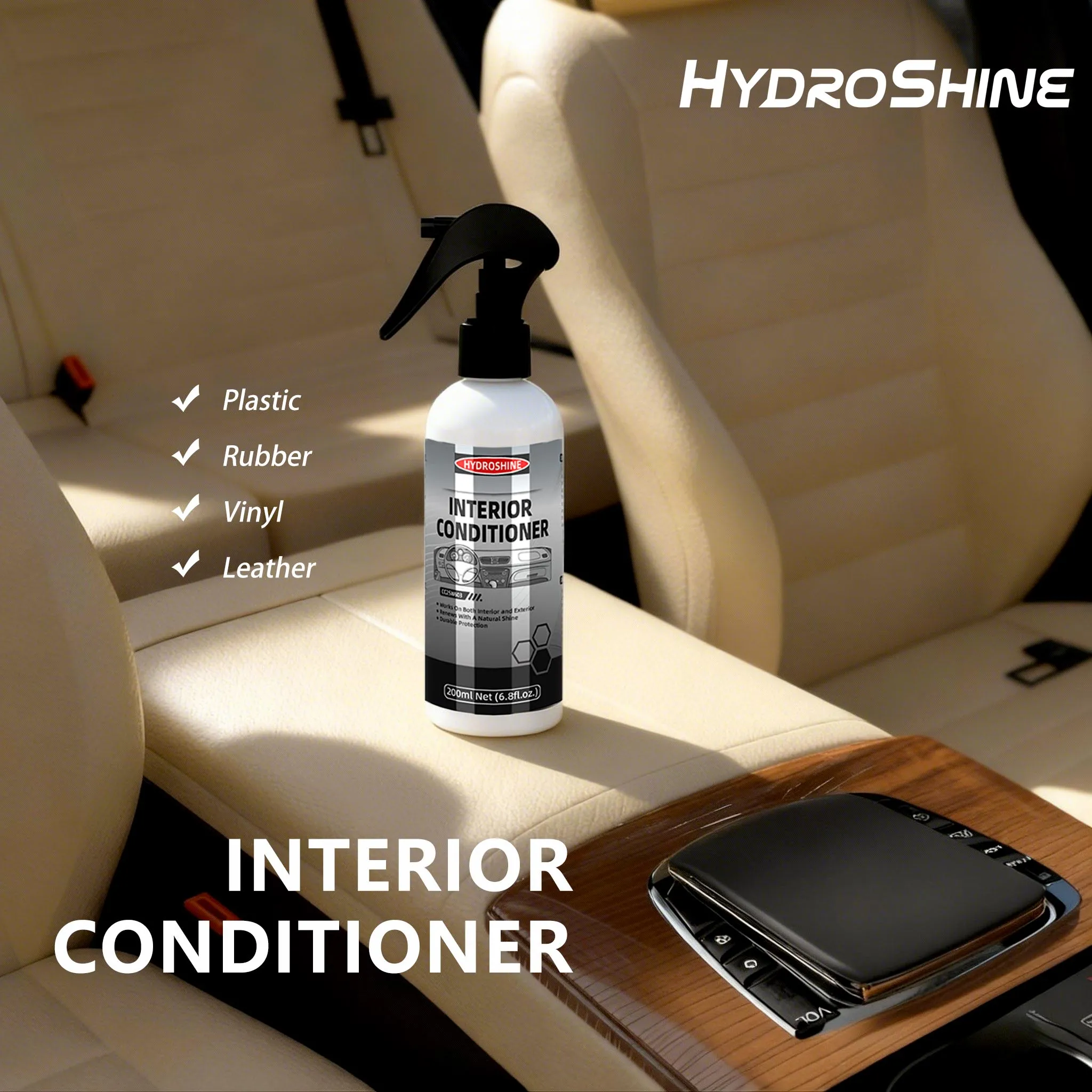 Hydroshine Car Interior Conditioner Interior Plastic Leather Restorer Wax Coat Exterior Cleaner Multifunctional Leather Care