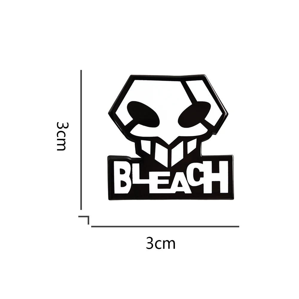 Shinigami Anime Logo Inspiration Brooch Japanese Manga Bleach Character Roleplay Badge Fan Unique Gift Halloween Accessory - view 3