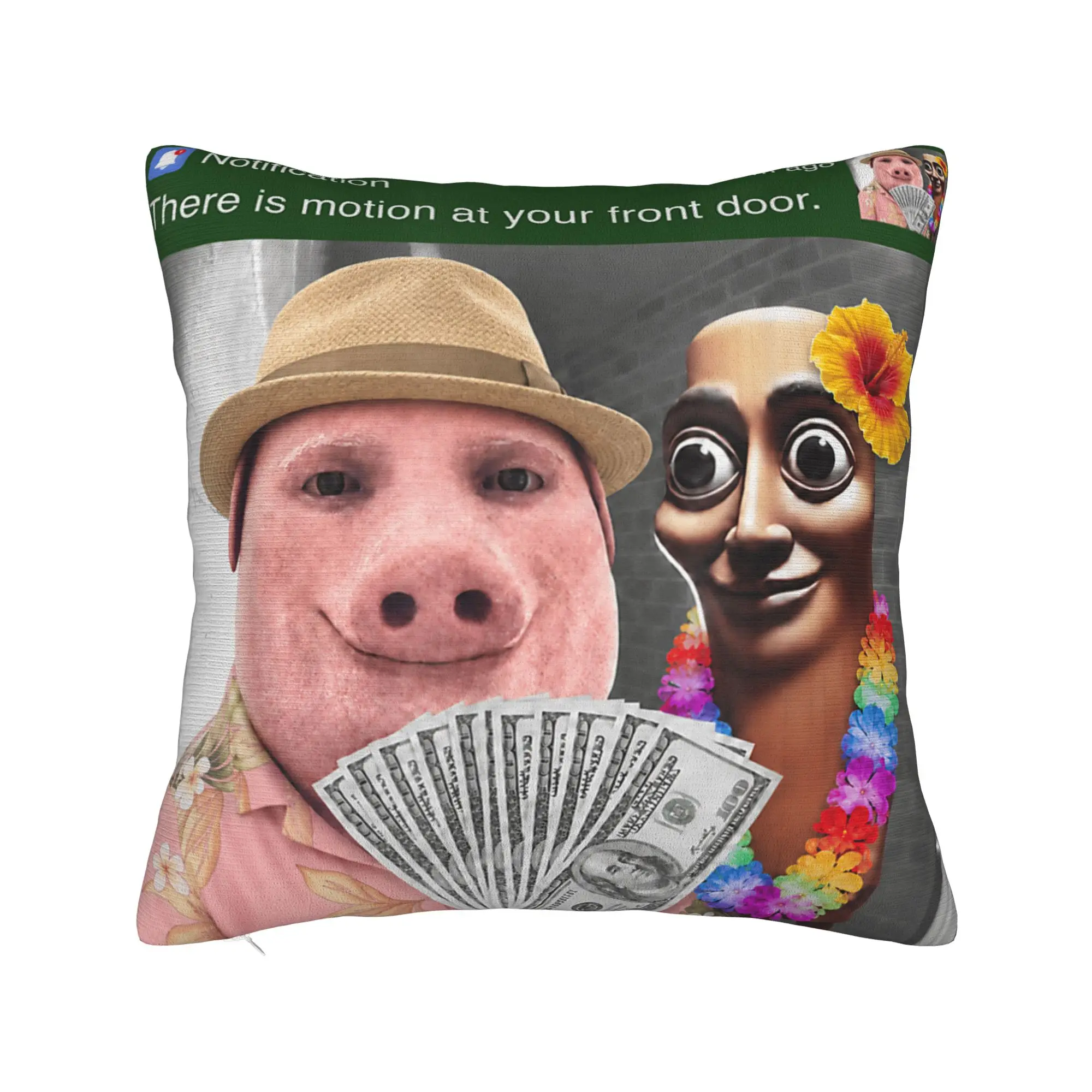 Pillow Case There is Motion at Your Front Door Tung Tung Tung Sahur Pillow Cover For Wedding Party Home Decor Morden Pillowcases