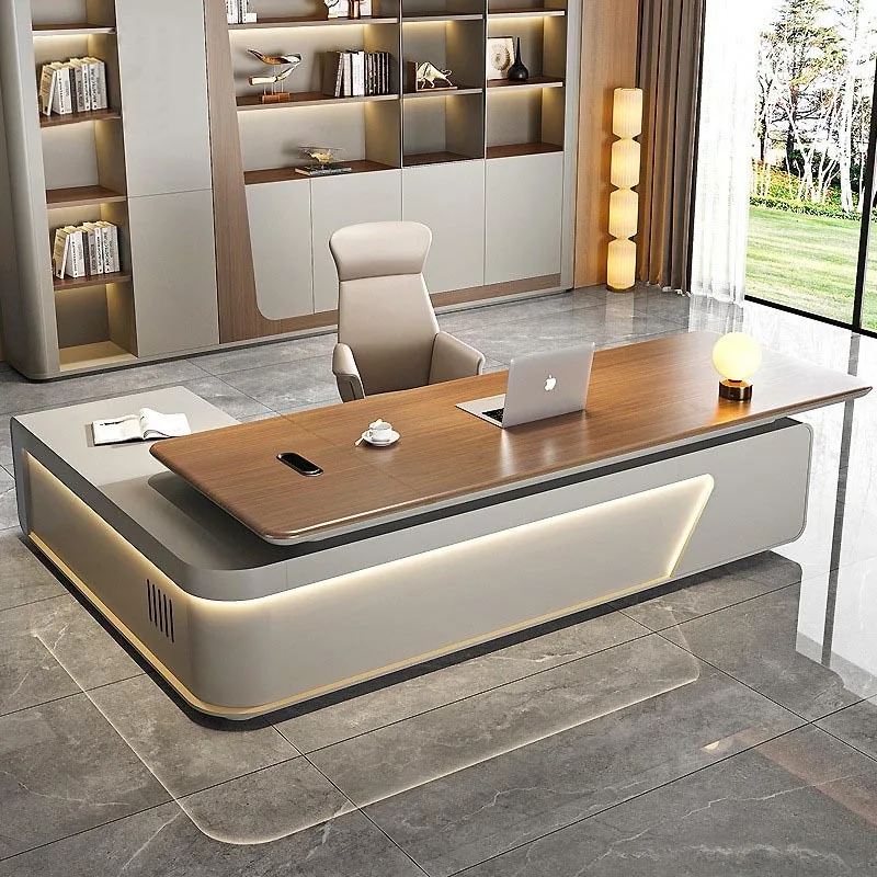 Boss table, desk, high-end E0 environmental protection, president , chairperson's office furniture combination