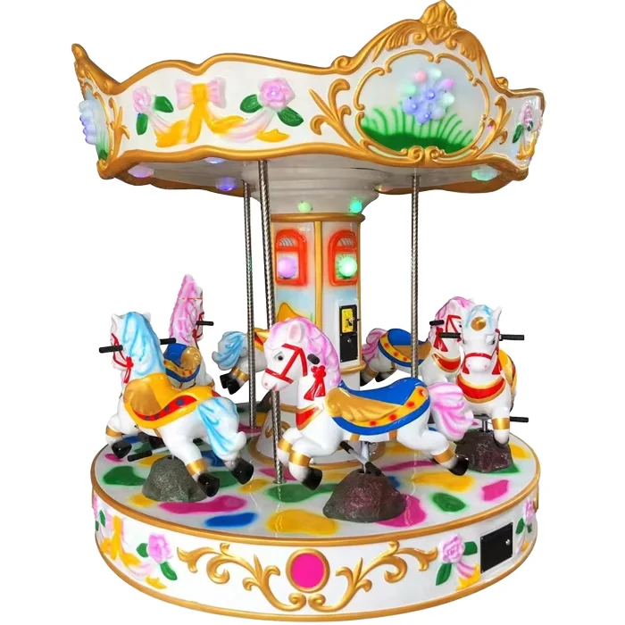 6 Luxury Carousel Electric Commercial Coin-operated Amusement Equipment Indoor and Outdoor High-quality Game Machinespromote sal