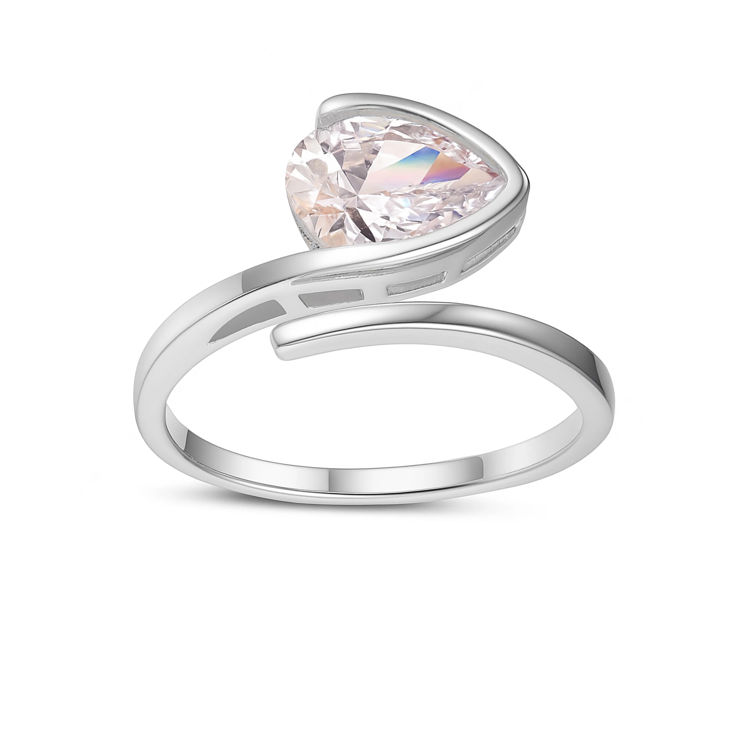 

Fashion drop sapphire ring for women, gold-plated, snake-shaped opening design, trendy luxury style, best-selling model LMP0017