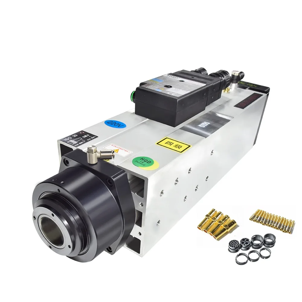 

Dragon Diamond Hot Sale HQD 4.5KW ATC CNC Spindle Motor ISO30 220V 380V 24000Rpm Spindle Motor ATC