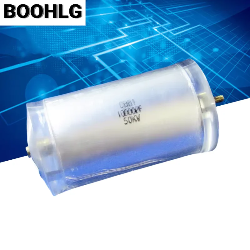 1 ชิ้น 10000PF 50KV CB81 10nF โพลีสไตรีนแรงดันไฟฟ้าสูงตัวเก็บประจุแรงดันไฟฟ้าสองเท่าพัลส์ 50kV 103