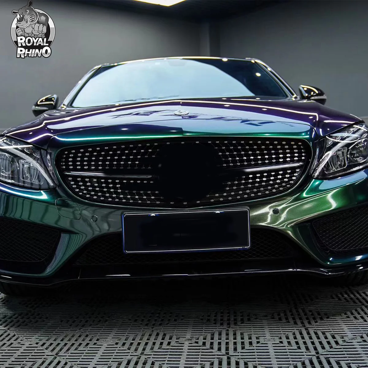 PET Super Glitter Diamond Aurora Green Chameleon Paint Color Shift Car Wrapping Film Cover Vinyl Film Glossy Metallic