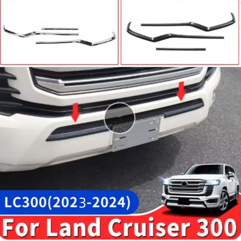 

For Toyota Land Cruiser 300 LC300 2023-2024 Exterior Car Decoration Accessories Back Bumper Chrome Strip Tuning Body Kit