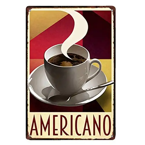 

Retro Coffee Sign Theme 8x12 Inch Metal Tin Sign Vintage Wall Decor Plaque Metal Poster Decorative Coffee Plates Tin Cafe Decora