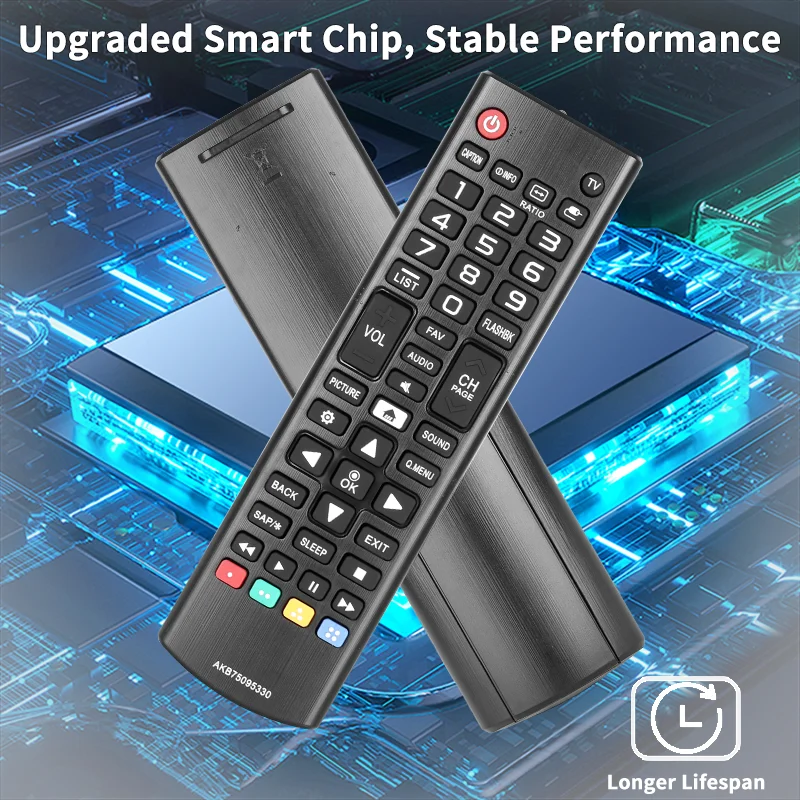 Control Remoto AKB75095330 Compatible con Televisores LG 24LJ4840 32LJ500 43LJ5000 49LJ5100 28LJ400B 28LJ430B 32LJ500B 32LJ550B