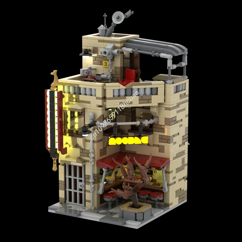 

1364 шт. MOC модульный 16x16 магазин лапши nan модель строительные блоки образование детские игрушки DIY подарки на день рождения и Рождество