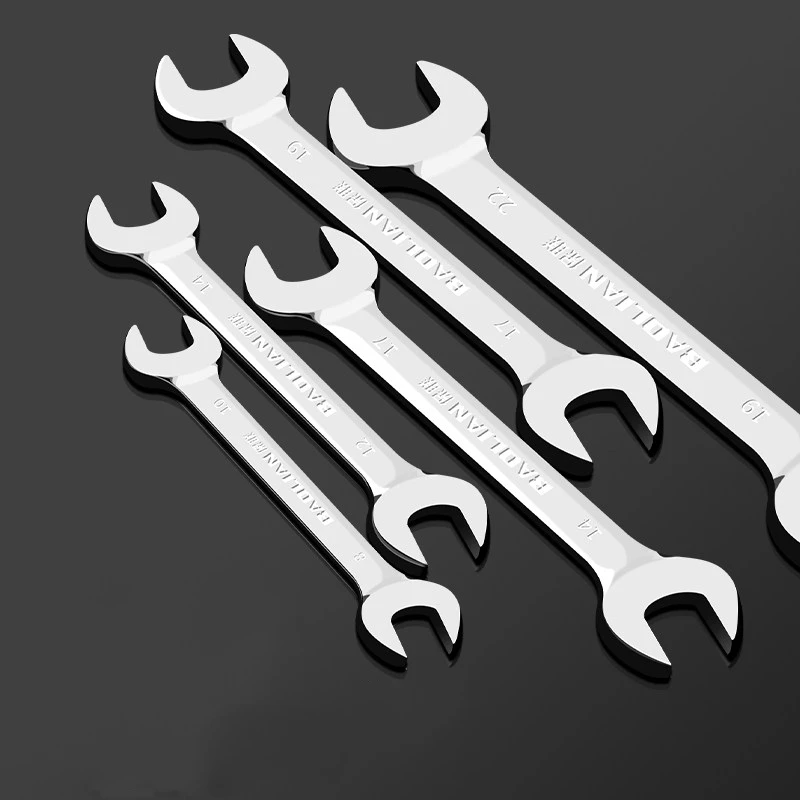 Llave de boca abierta de 6, 7, 8, 9, 10, 11, 12, 13, 14, 15, 16, 17, 18, 19, 21, 22, 24, 27-46 mm, llave combinada hexagonal para tuercas hexagonales