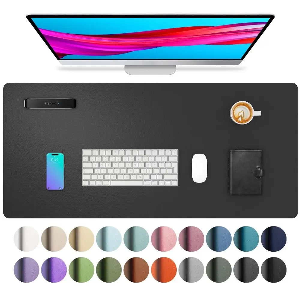 PU Leather Mouse Pad Non-slip Waterproof Keyboard Mice Mat Extra Large Stain-resistant Table Protector Writing Desk