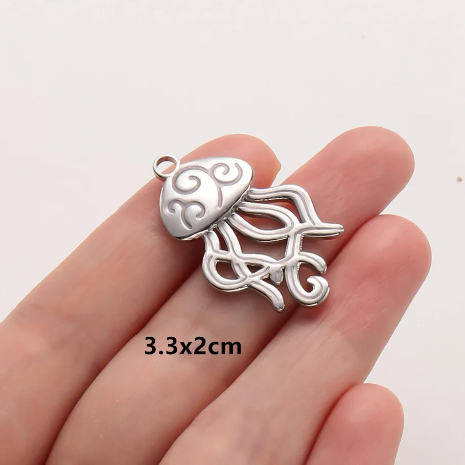 6 Stück Großhandel Rosa/Pinkfarbene Emaille-Tieranhänger Flamingo Schmetterling Seestern Edelstahl-Charms für Schmuckherstellung Halskette – Detail 5
