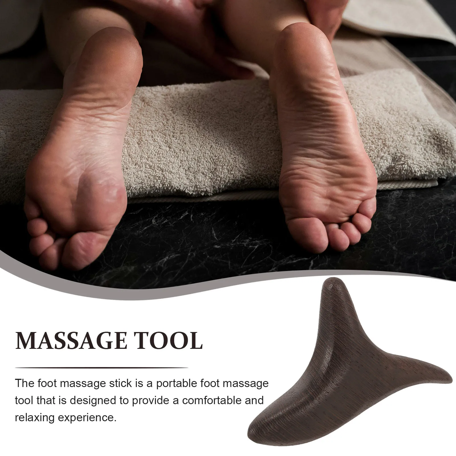 

Foot Massage Stick Wood Portable Manual Massager Tool for Feet Reflexology Relaxation Wood Foot Massager