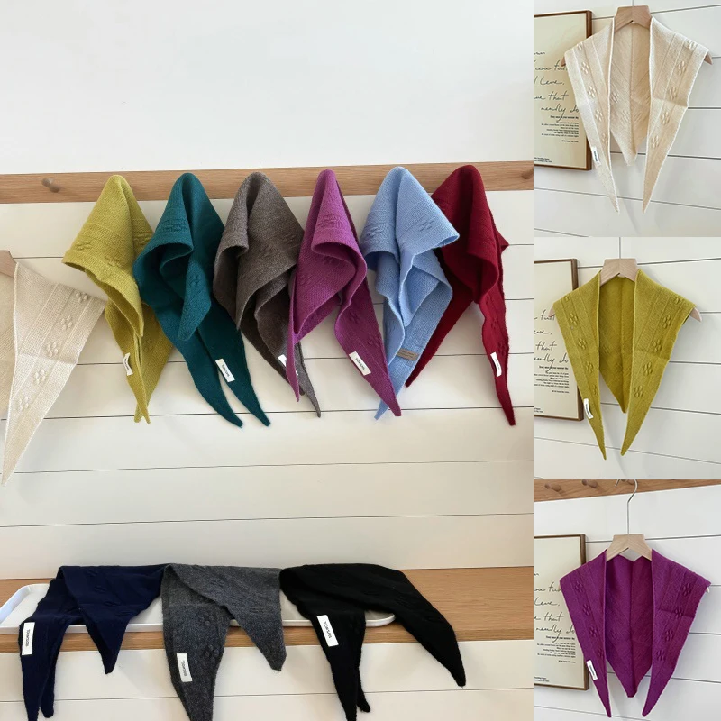 

Pure Wool Scarf Soft Warm Stylish Triangle Shawl For Fall/Winter With Trim Perfect For Casual Outfits, Casual Wear Stylish Shawl