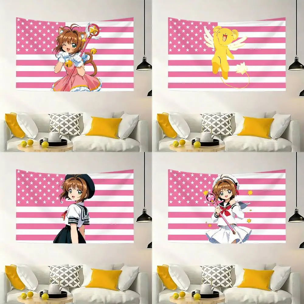 

S-Sakura Kinomoto Flag Outdoor Decorations for Bedrooms Home Decor Items Decoration Banners
