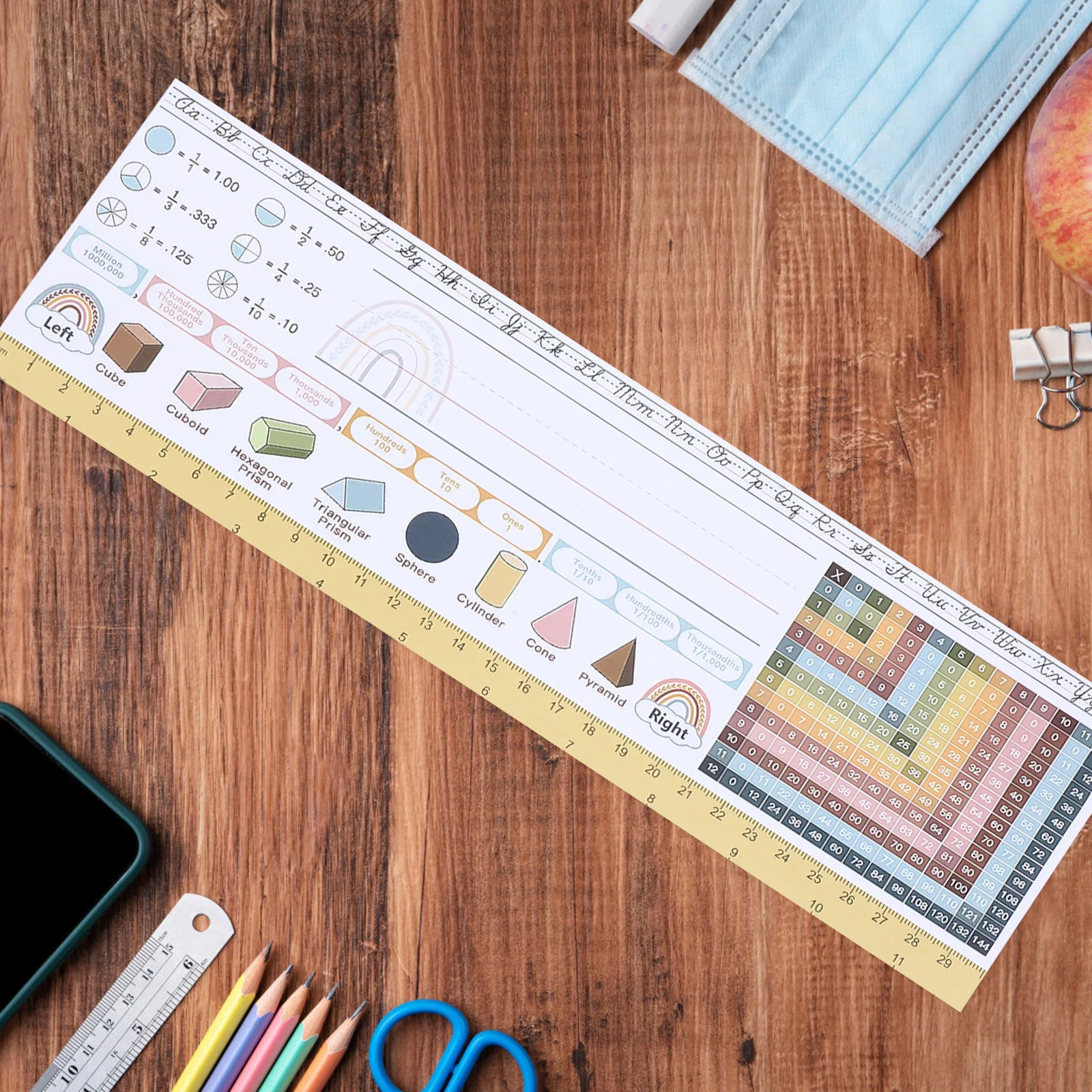 25Pcs 교실 책상 명찰 종이 다채로운 학생 책상 태그 학교를위한 전통적인 원고 학습 도구