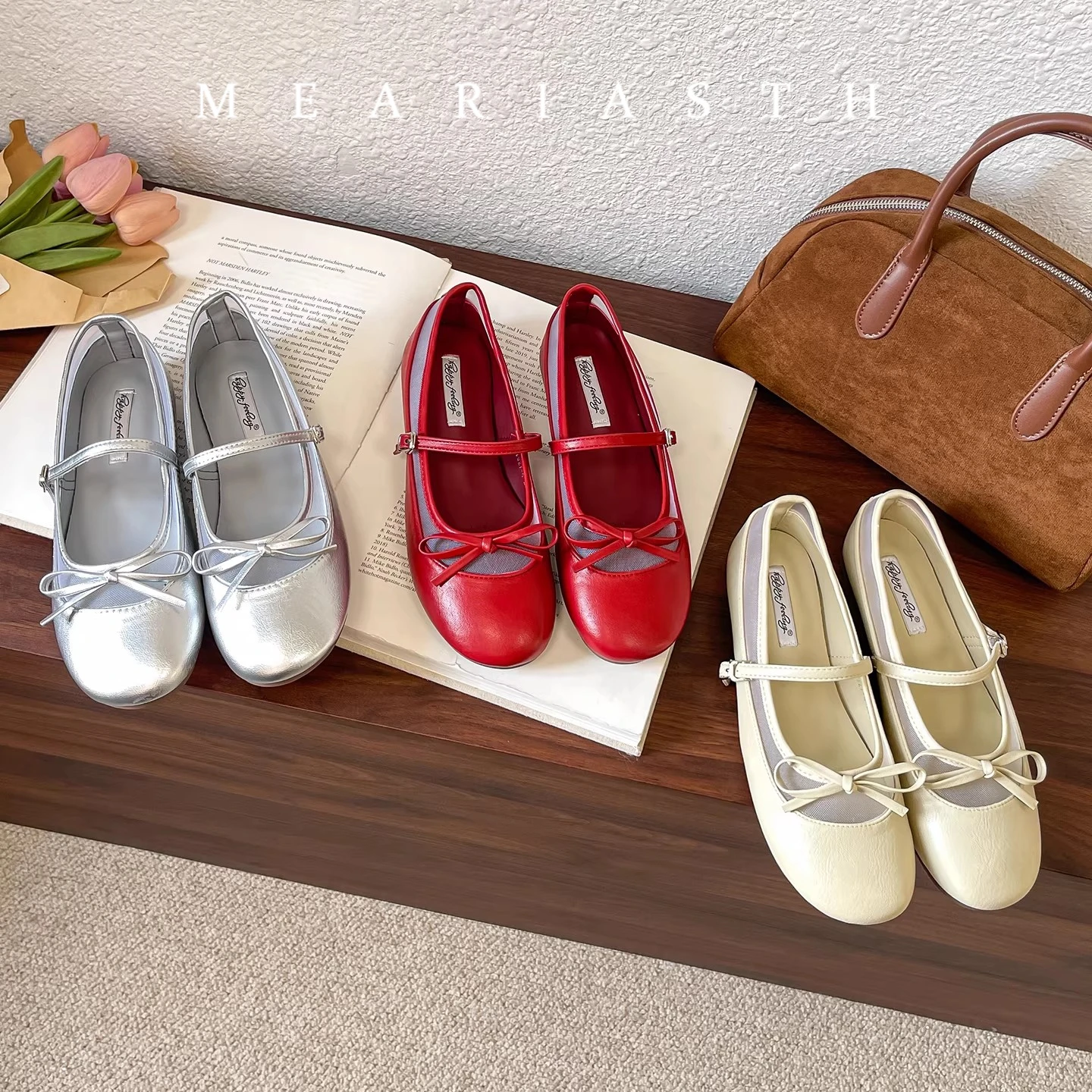 

Shoes Women Ballerinas Round Toe Bowtie Slip on Mary Jane Ballet Flats Lazy Loafers Moccasins Ladies Casual Flats Shoes 2026