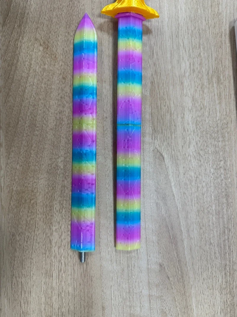 New Rainbow Color Sword Rumi Cosplay Luminous Sword Props Girl Group Idol Carnival Costume Accessories Party Gift For Kids Adult