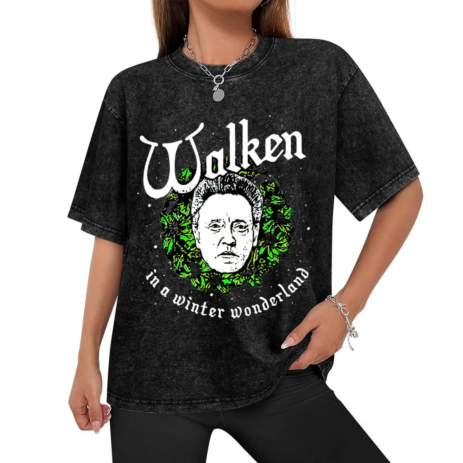 Walken in a winter wonderland T-Shirt summer top plus size clothes cute clothes customs t shirt for men